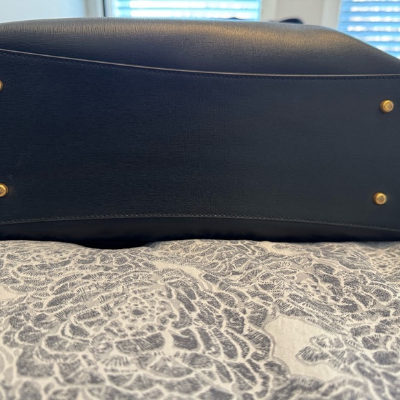 Tory Burch Black Tote with Gold Accents - Picture 3 of 6